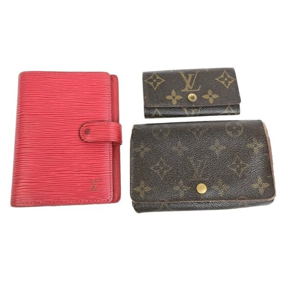 LOUIS VUITTON 3 Set Wallet Key Case Agenda Monogram Epi Leather BN RD 67YH169 - Picture 1 of 16
